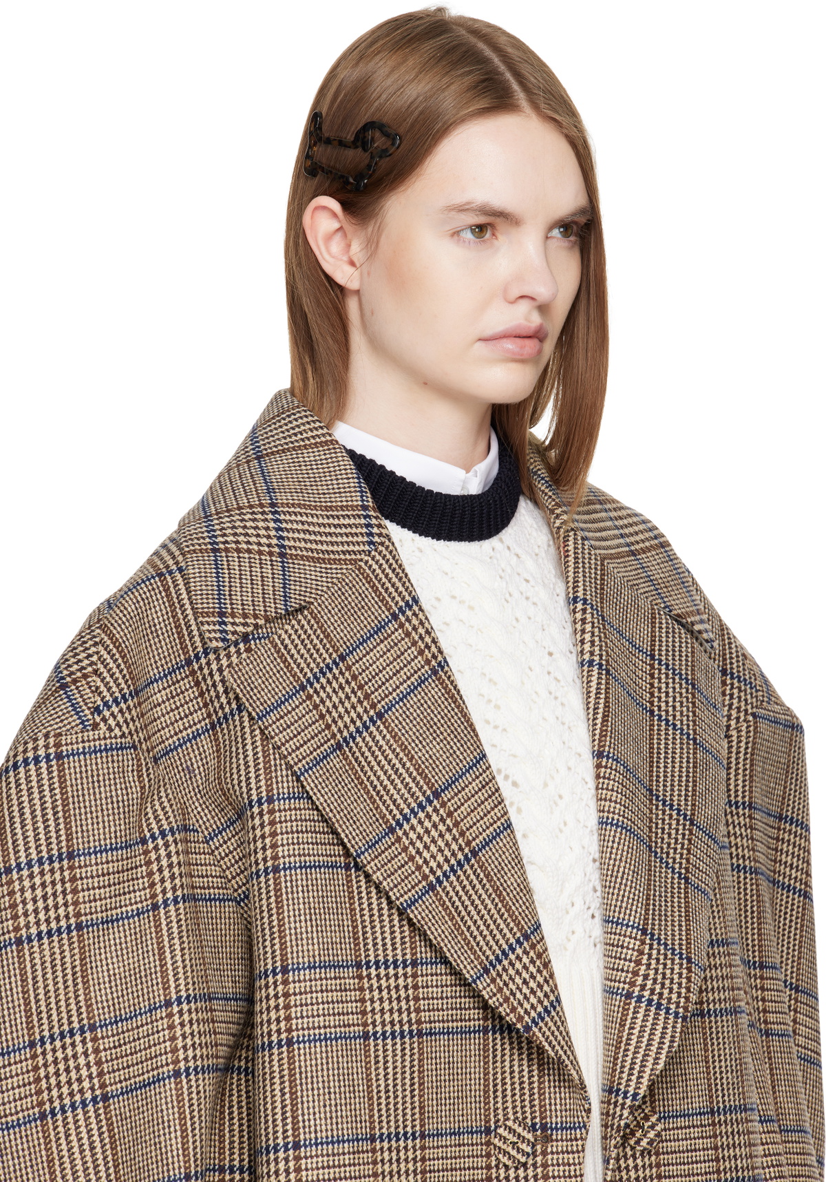 Thom Browne Brown Acetate Hector Hair Clip