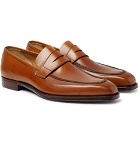 George Cleverley - George Burnished-Leather Penny Loafers - Men - Tan