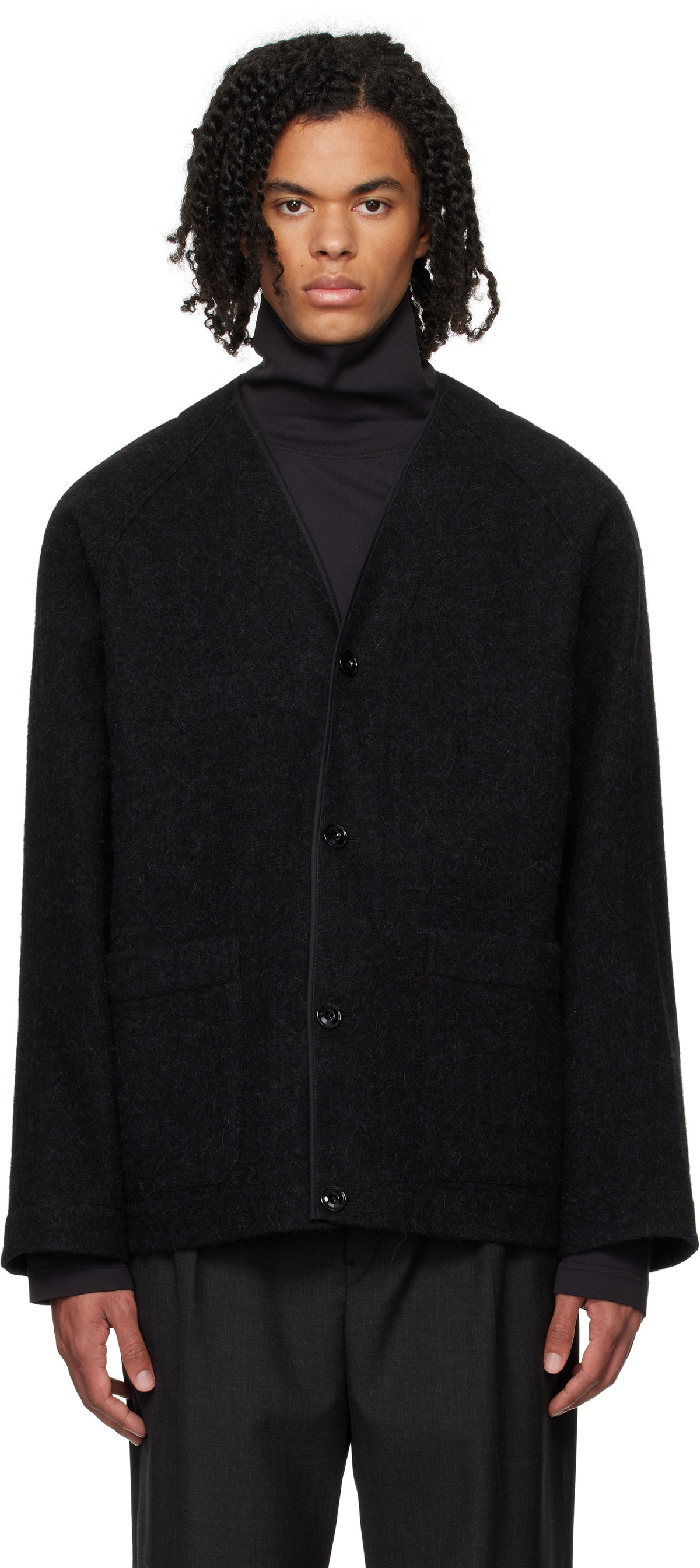 LEMAIRE Black Raglan Liner Jacket Lemaire