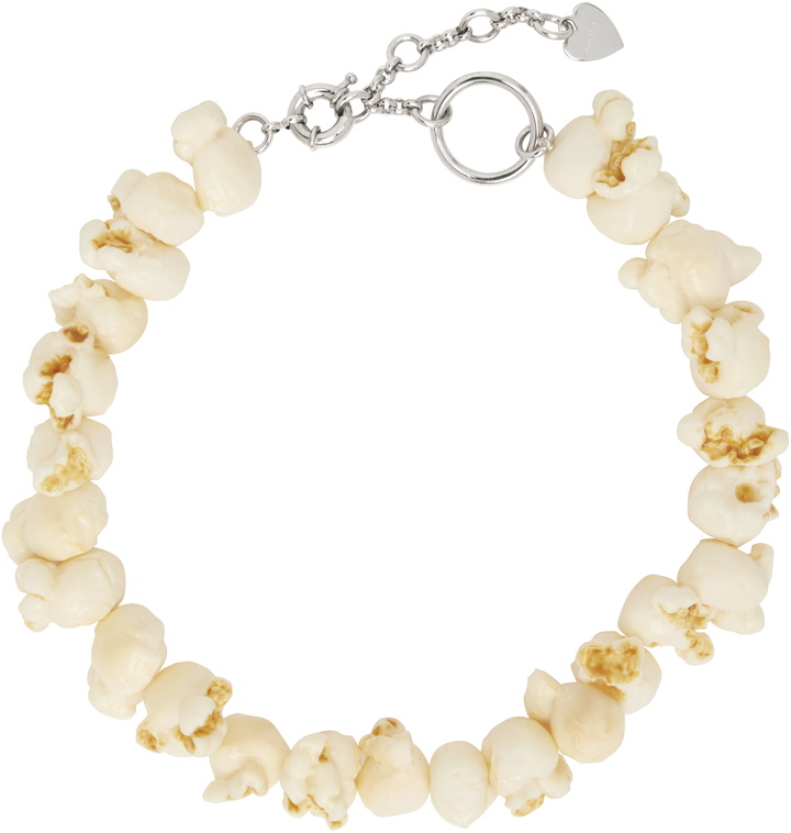 Photo: Acne Studios Off-White Popcorn Shape Necklace