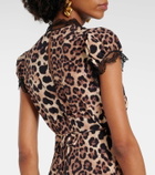 Rodarte Leopard-print silk midi dress