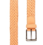 Anderson's - 3.5cm Beige Leather Belt - Men - Beige