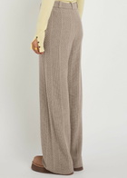 Guest In Residence Tailored Cable Wool and Cashmere-blend Trousers Taupe