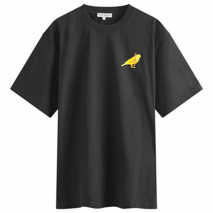 Photo: JW Anderson Men's Canary Embroidery T-Shirt in Black