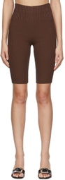 ANDREĀDAMO Brown Viscose Shorts