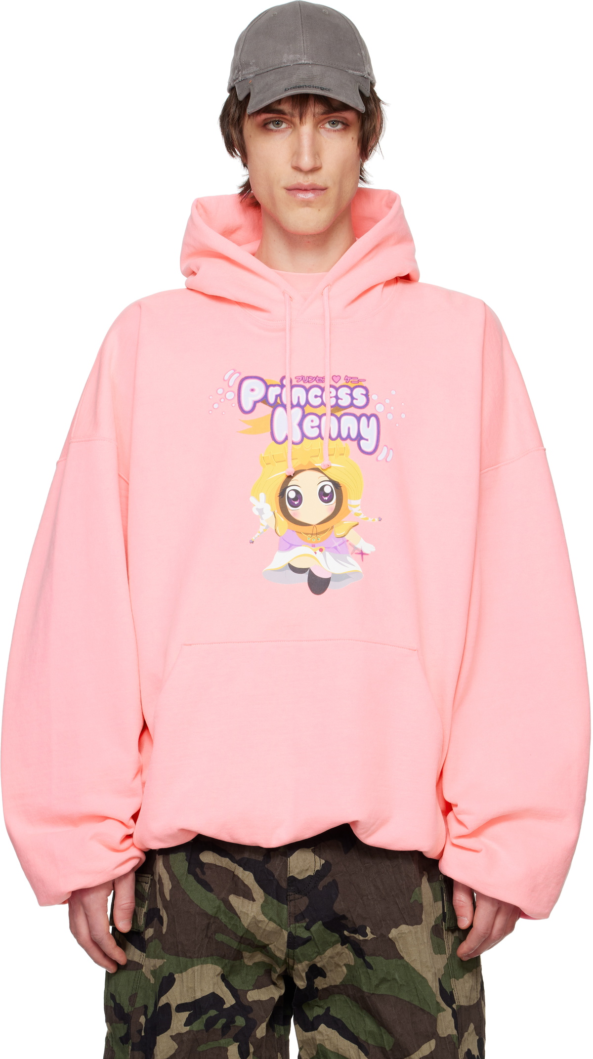 VETEMENTS♡ PRINCESS KENNY CROPPED BOXY HOODIE Pink 'Princess Kenny' Cropped Boxy Hoodie by VETEMENTS on Sale