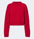 Fforme Marcela cropped wool and cashmere sweater