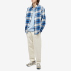 NN07 Men's Arne Button Down Check Shirt in Blue