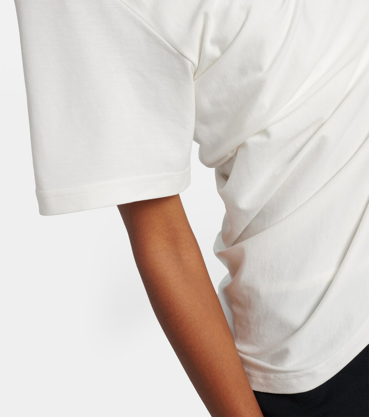 Courrèges Ruched asymmetric cotton jersey T-shirt