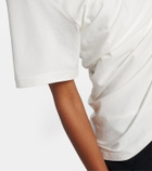 Courrèges Ruched asymmetric cotton jersey T-shirt