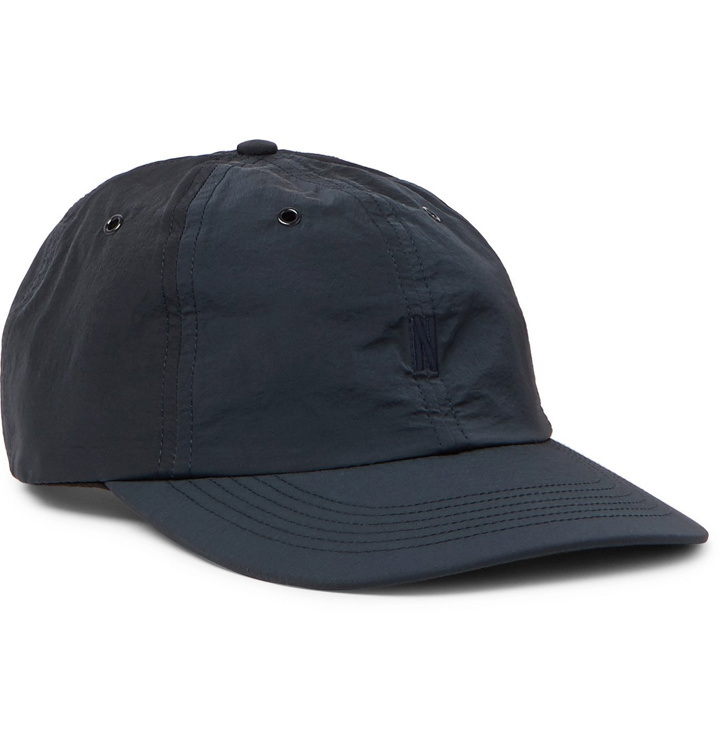 Photo: Norse Projects - Logo-Embroidered Garment-Dyed Nylon Baseball Cap - Blue
