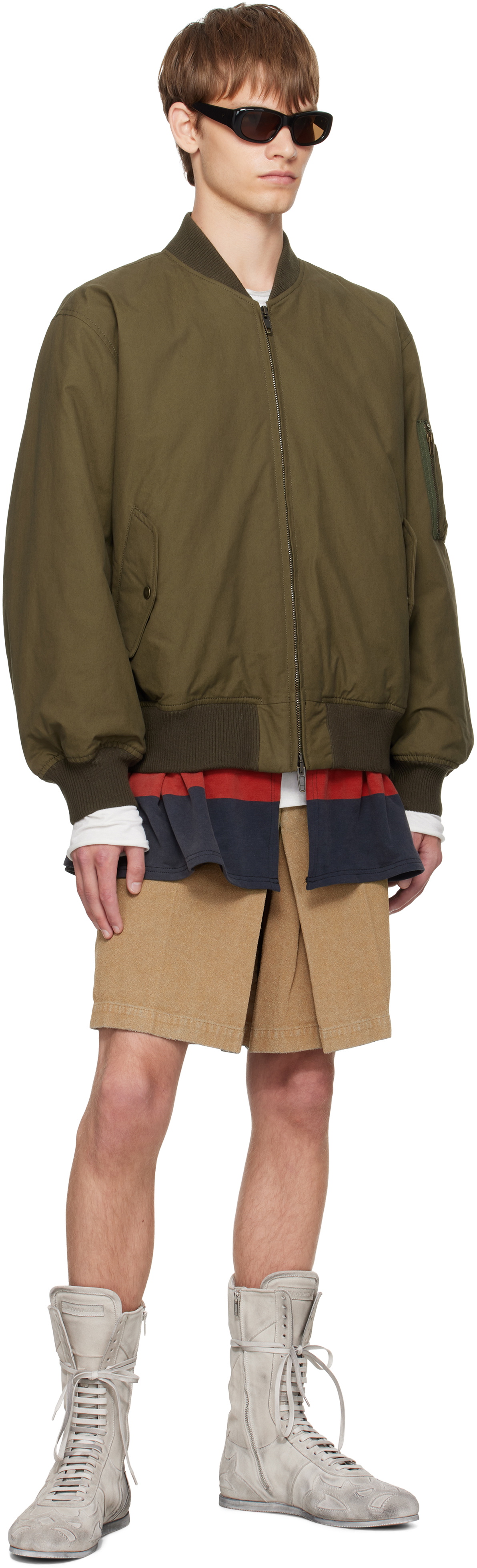 Stefan Cooke Green Rugby Skirt MA-1 Bomber Jacket