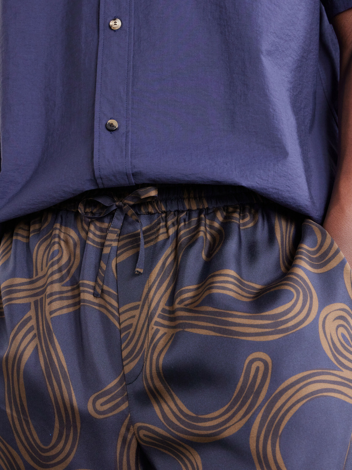 LOEWE - Paula's Ibiza Straight-Leg Printed Silk Drawstring Shorts - Blue