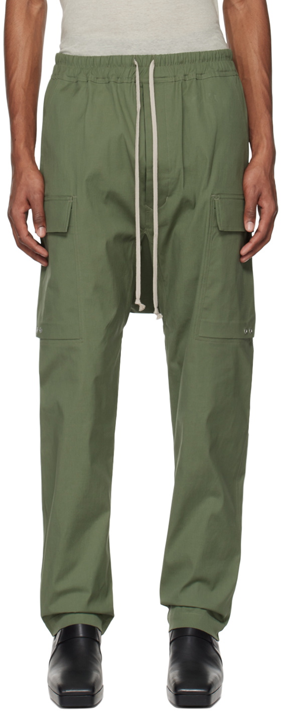 Rick Owens Green Long Cargo Pants Rick Owens