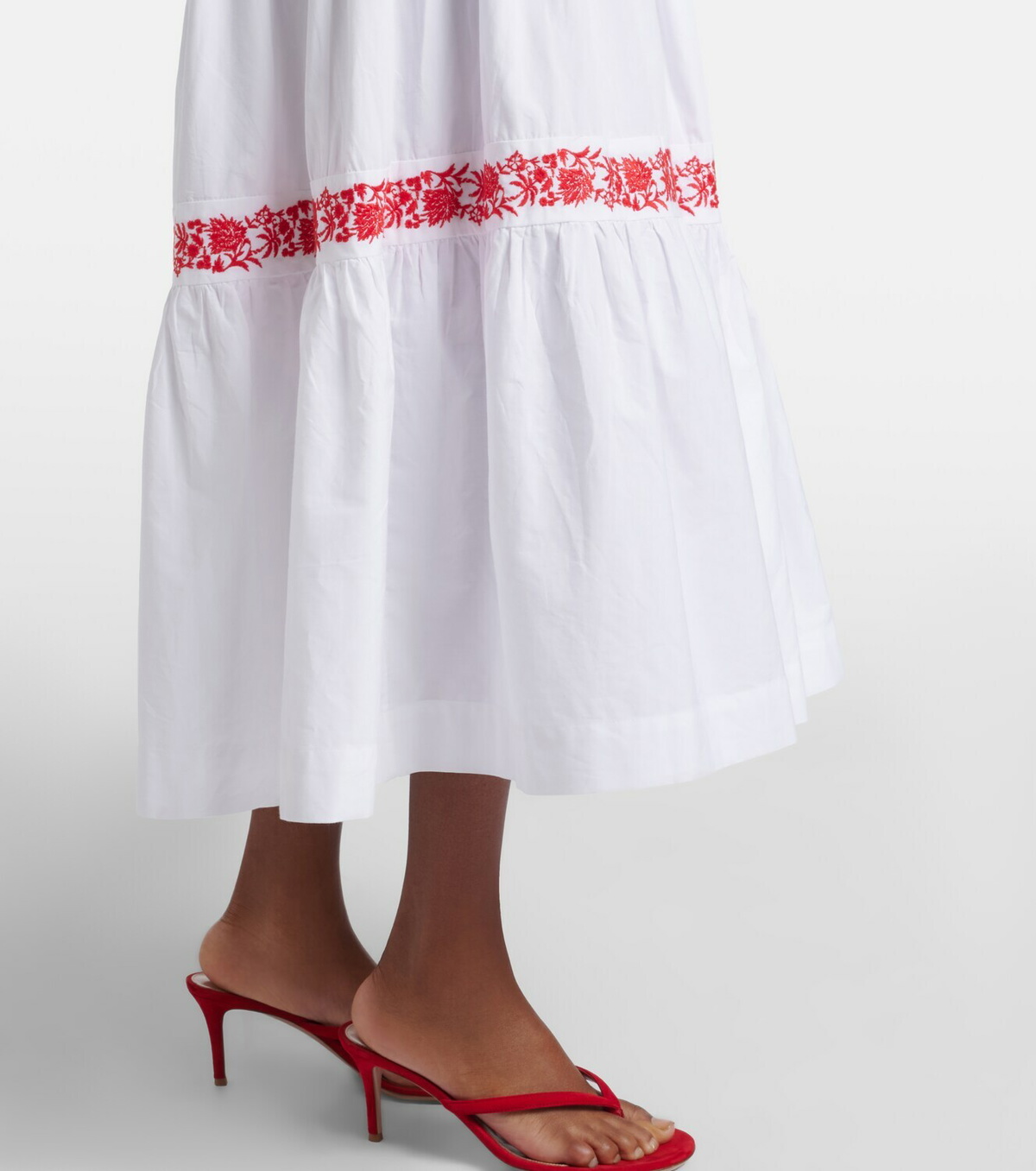 Heidi Klein Petalia embroidered cotton maxi dress