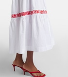 Heidi Klein Petalia embroidered cotton maxi dress