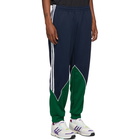 adidas Originals Navy and Green Trefoil Abstract Sweatpants