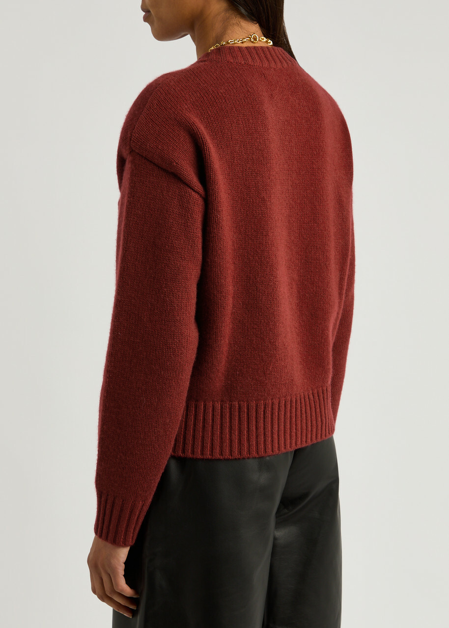 Aexae Cashmere Cardigan Dark Red