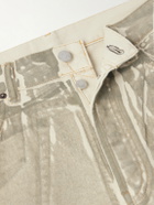 Acne Studios - Judda U Lux Straight-Leg Printed Denim Shorts - Neutrals