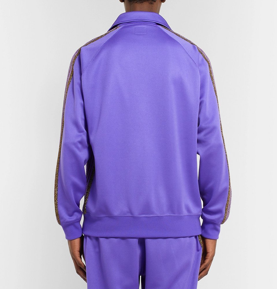 Needles - Glittered Webbing-Trimmed Tech-Jersey Track Jacket