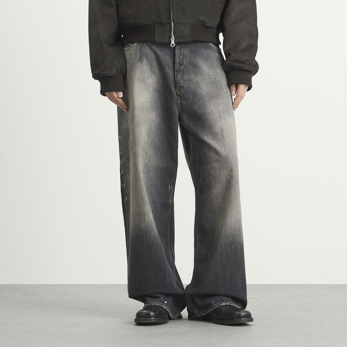 Acne Studios Men's 2023 Trafalgar Wide Leg Jeans in Black Acne Studios