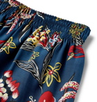 Anonymous Ism - Printed Voile Boxer Shorts - Blue