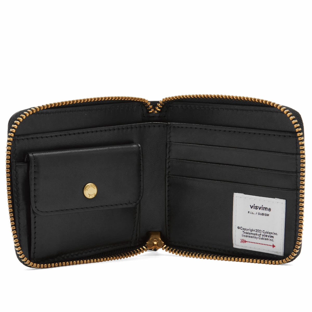 Visvim Men's Leather Essentials Bi-Fold in Black Visvim