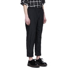 Comme des Garcons Homme Deux Black Taffeta Elastic Waist Trousers