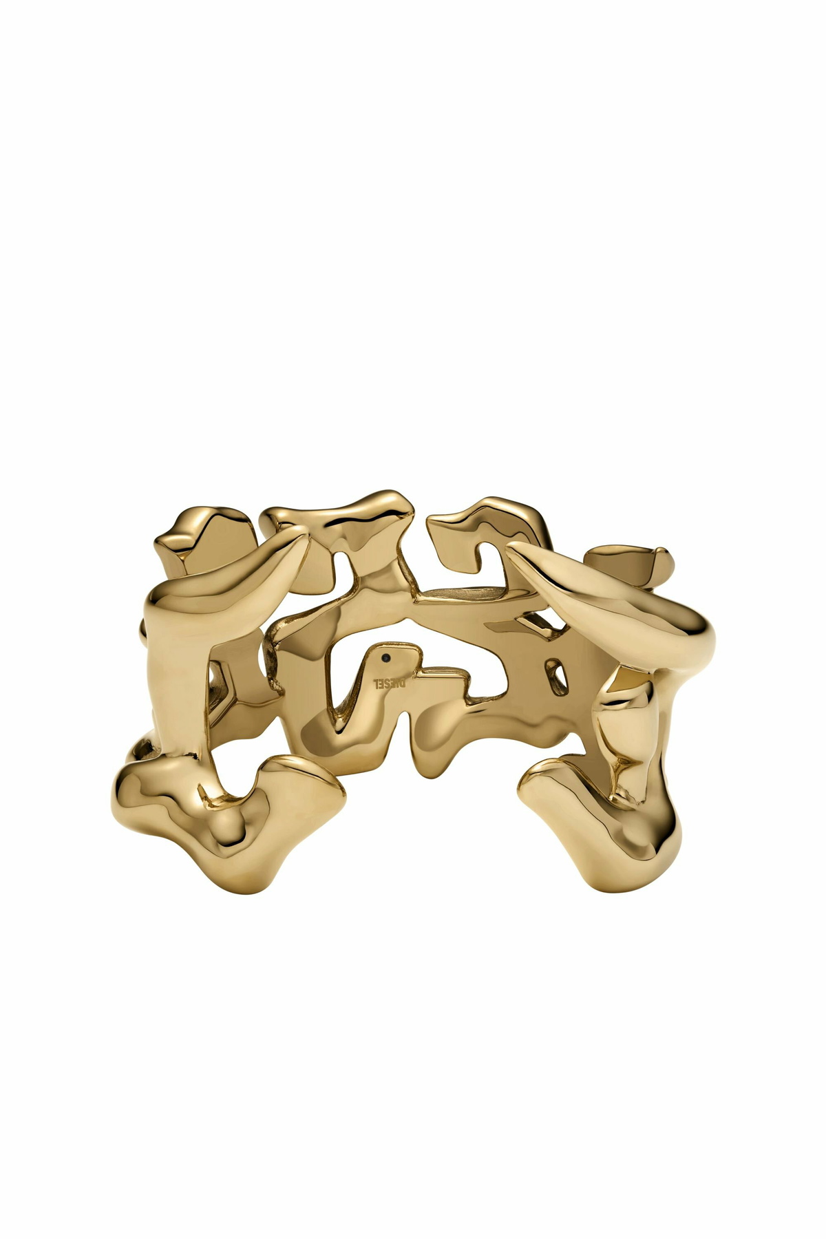 Diesel Stainless steel cuff bracelet - Bracelets - Unisex - Gold