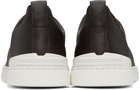 ZEGNA Brown Triple Stitch Sneakers