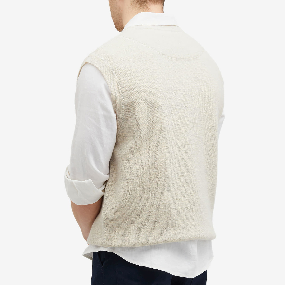 MHL by Margaret Howell Men's Chunky Knit Slipover Vest in