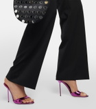 Paris Texas Lidia mirrored leather mules