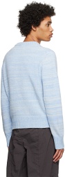 GANNI Blue Intarsia Sweater