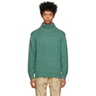 BEAMS PLUS Green Wool and Cashmere Turtleneck