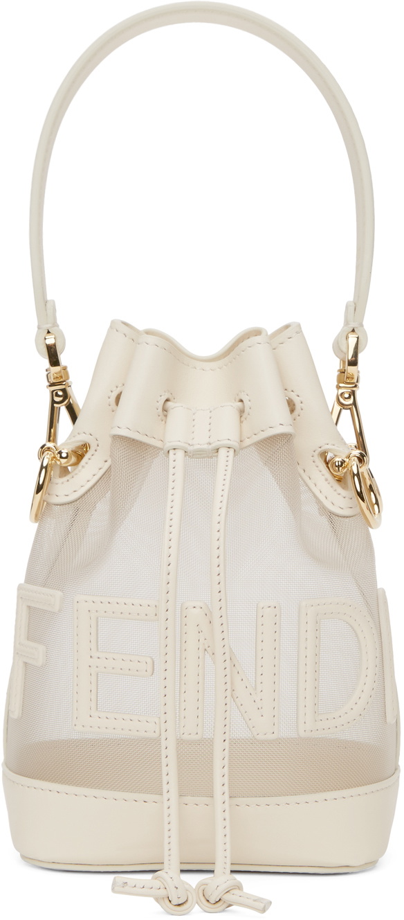 Fendi mon tresor bucket bag online white