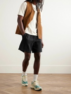 Nike - Club Straight-Leg Logo-Embroidered Cotton-Jersey Drawstring Shorts - Black