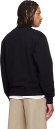 Burberry Black Check Label Cotton Hoodie