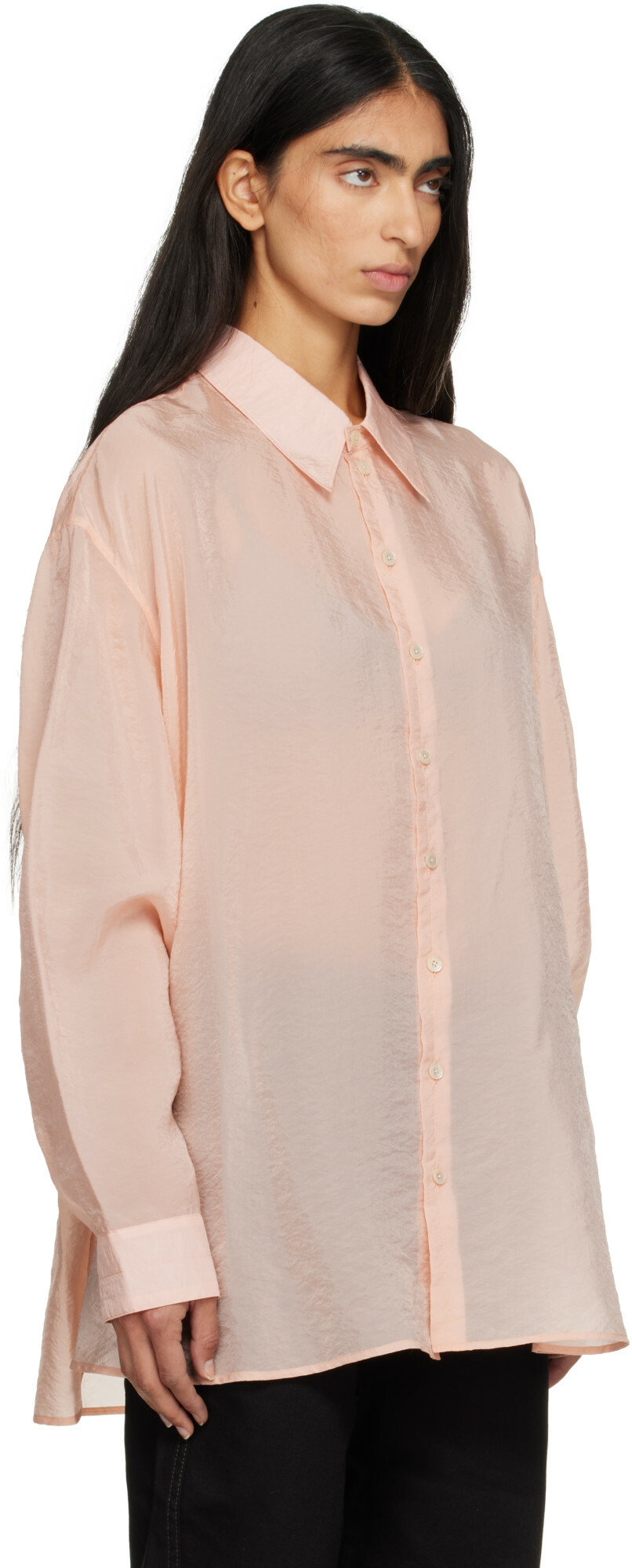 LEMAIRE Pink Drape Shirt