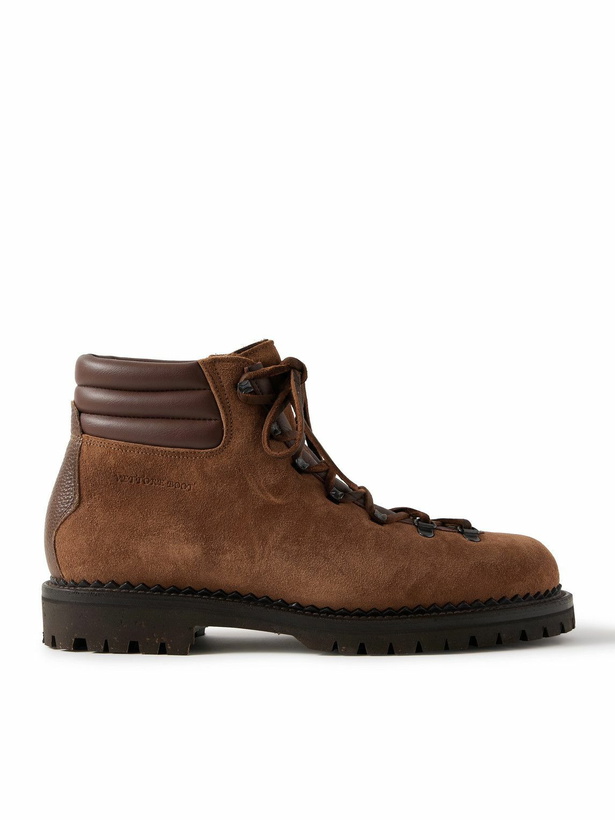 Photo: Yuketen - Vettore Leather-Trimmed Suede Boots - Brown