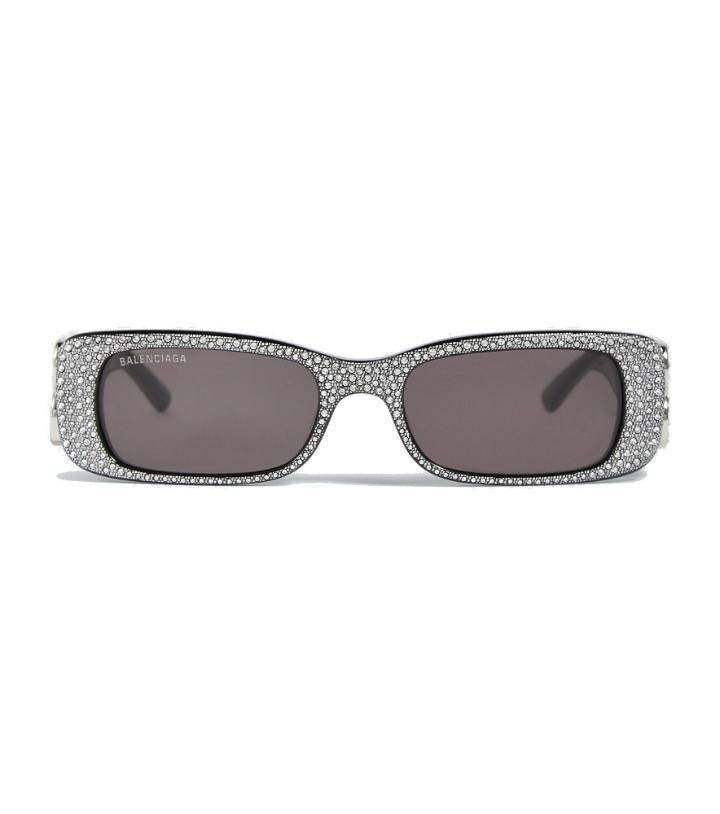 Photo: Balenciaga - Embellished rectangular sunglasses
