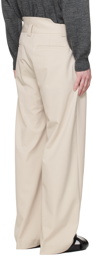 Commission Beige Pleated Trousers