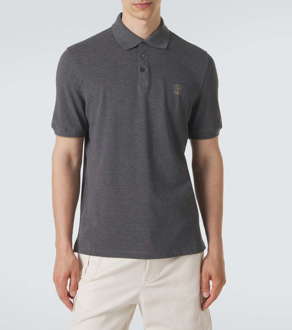 Brunello Cucinelli Cotton piqué polo shirt