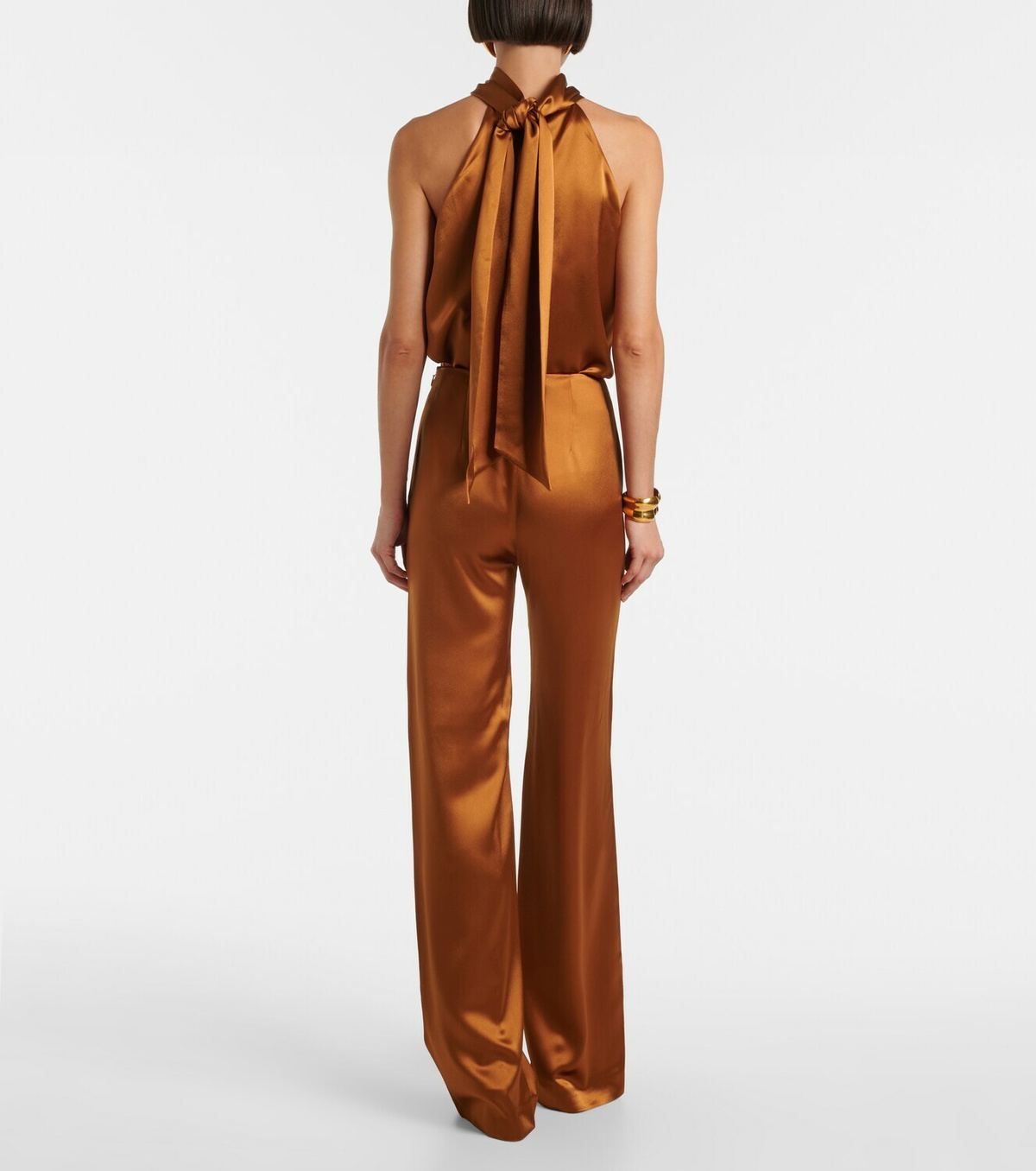 Galvan Sister Moon satin wide-leg pants