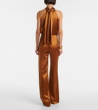 Galvan Sister Moon satin wide-leg pants