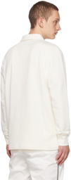 Moncler Off-White Patch Long Sleeve Polo