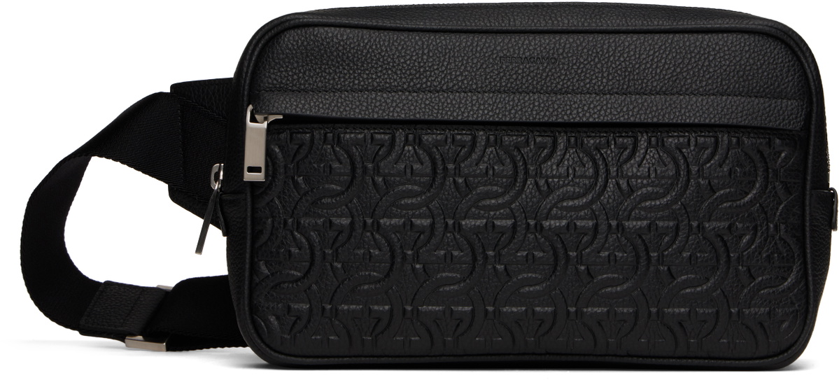 Ferragamo Black Gancini Belt Bag