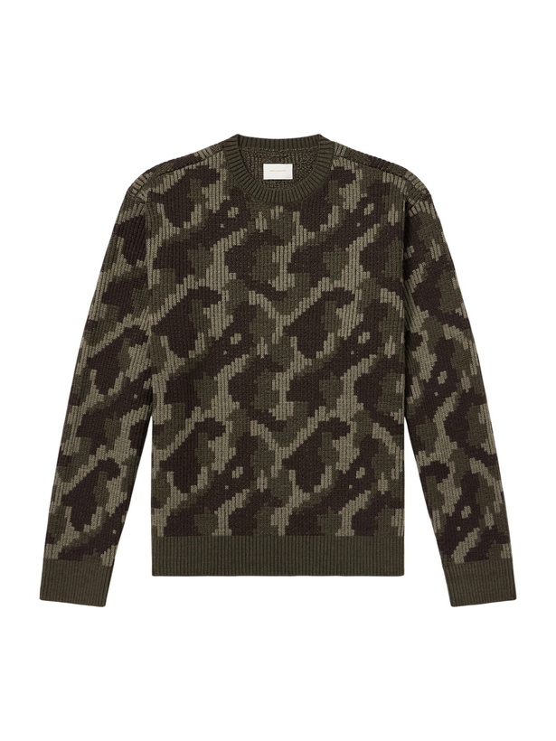 Photo: Aimé Leon Dore - Camouflage-Ribbed Wool Sweater - Green