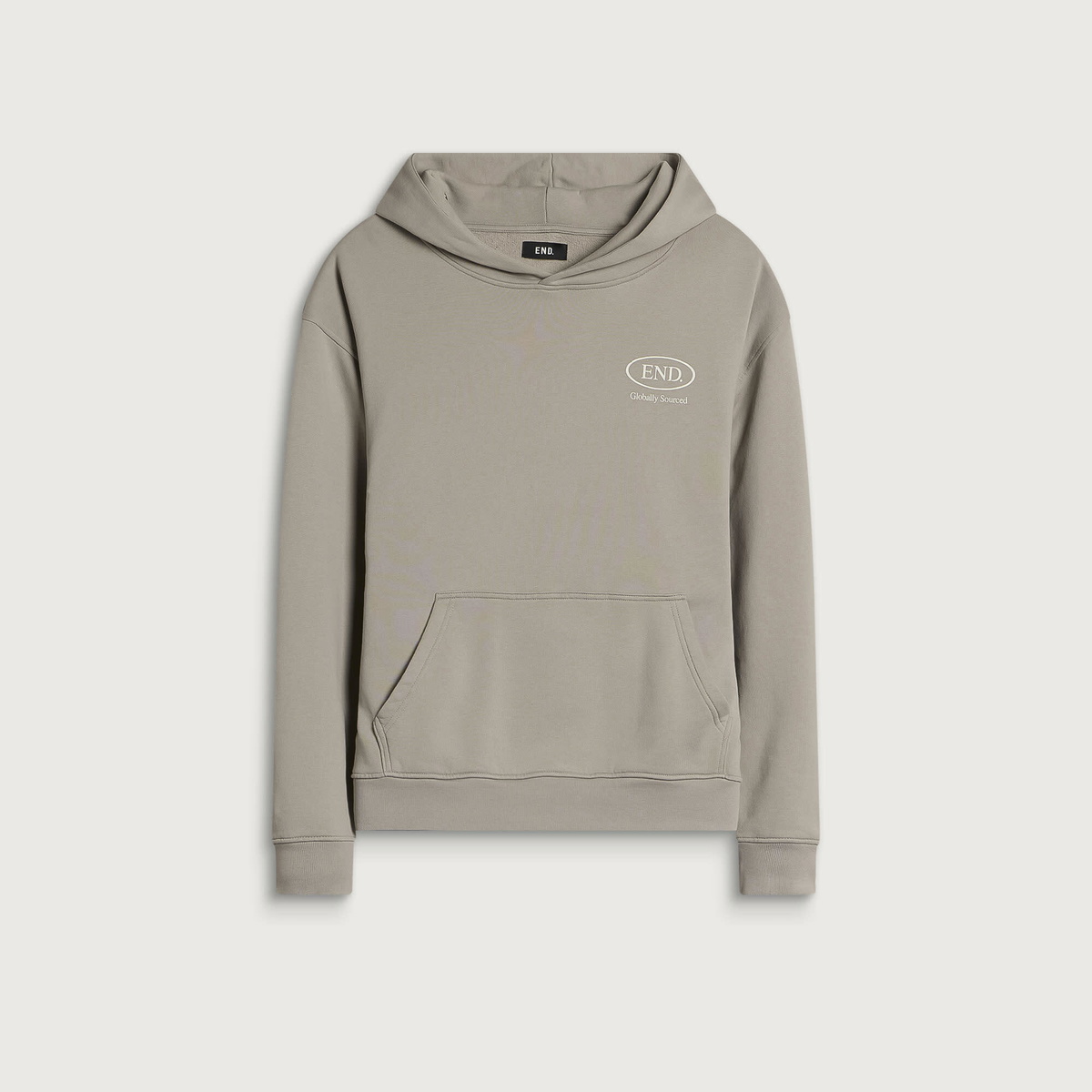 END. Worn Established Hoodie in Washed Grey