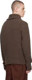 Jacquemus Brown Le Papier 'Le Cardigan Meunier' Sweater
