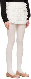 Yuhan Wang White Lace Trimmed Miniskirt